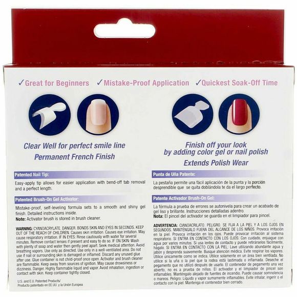 Kiss 63374 KGLK01 Brush-On Gel Nail Kit, 48 Short Length Tips Per Box - Picture 4 of 5